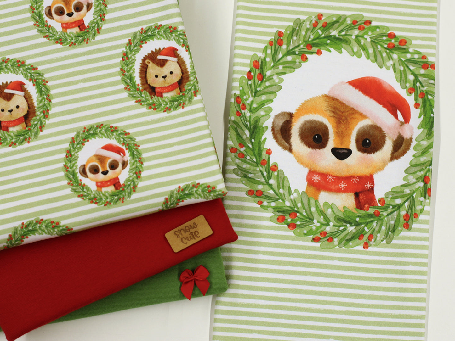 Tissu jersey - Festive Friends - Souris