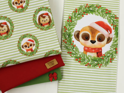 Tissu jersey - Festive Friends - Souris