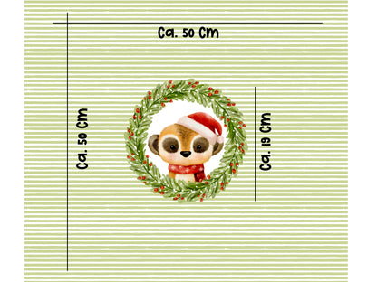 Tissu jersey - Frosty Friends PANEL - Sapin de Noël