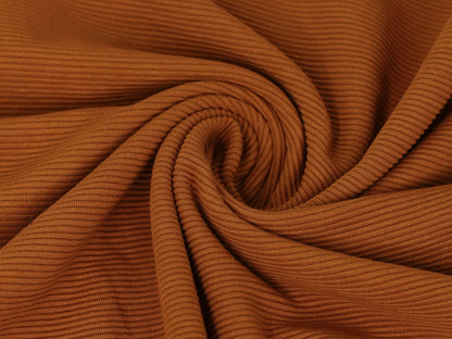 stoff-jersey-baumwolle-baumwolljersey-ripp-rippenjersey-uni-einfarbig-basic-karamell