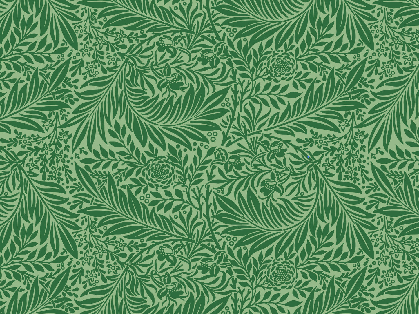 grüner Jersey Stoff mit Blumenmuster, floral und blättrig auf grünem Hintergrund
