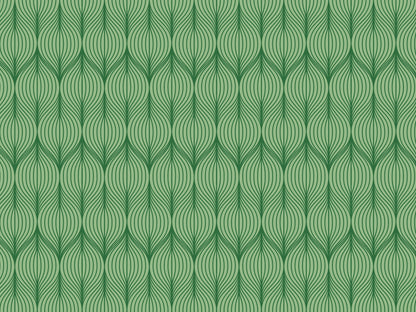 Grafische Jersey Stoff - grün mit eleganten Mustern und Linien für kreative Nähprojekte und Dekoration.