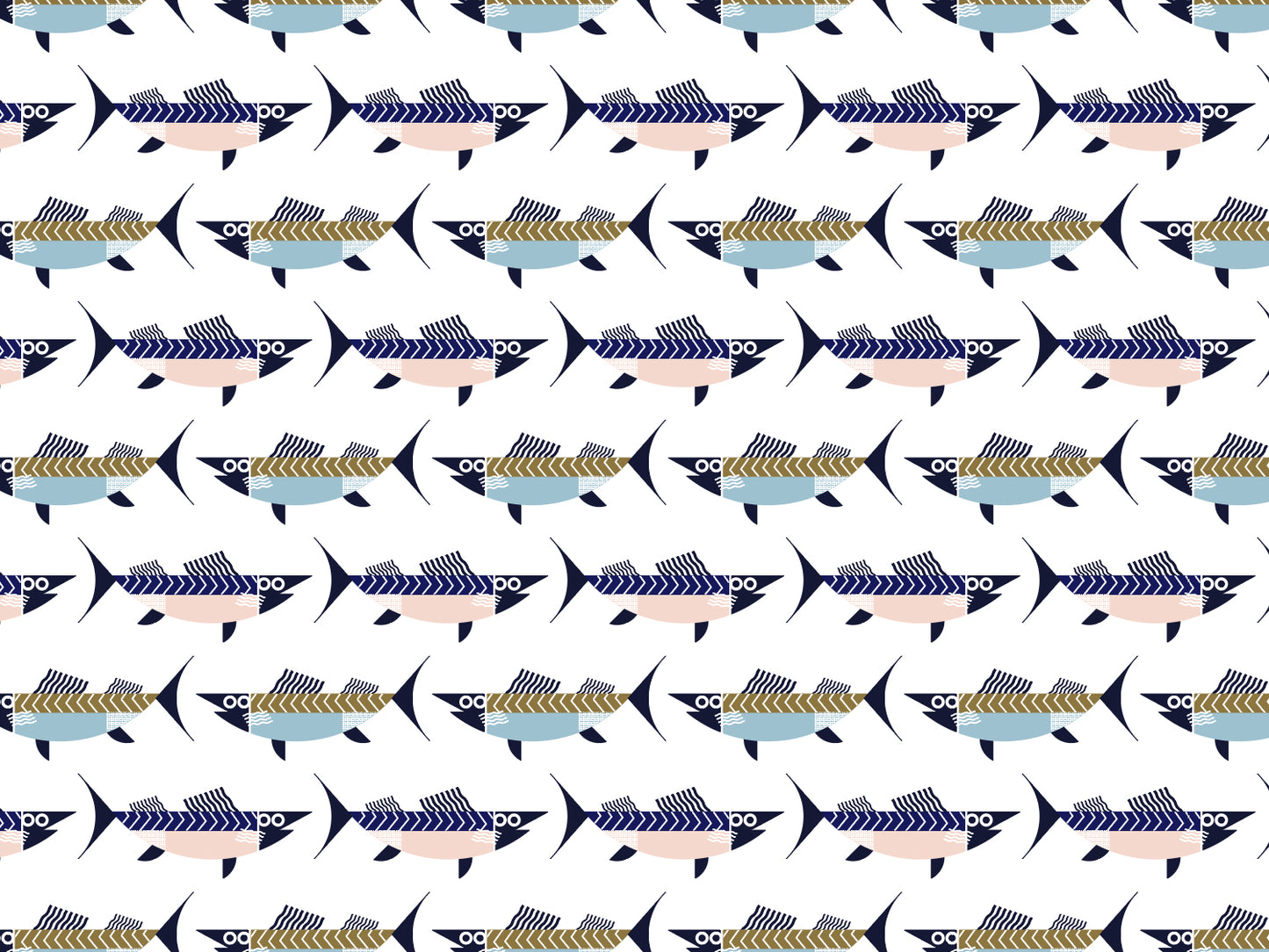Jersey Stoff - Fische, ein leichter Stoff ideal für Sommermode und Nähprojekte. Jetzt jersey stoff fische kaufen!