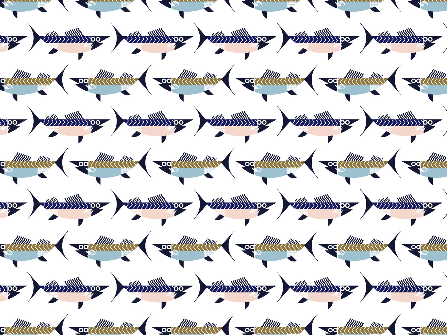 Jersey Stoff - Fische, ein leichter Stoff ideal für Sommermode und Nähprojekte. Jetzt jersey stoff fische kaufen!