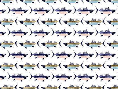 Jersey Stoff - Fische, ein leichter Stoff ideal für Sommermode und Nähprojekte. Jetzt jersey stoff fische kaufen!