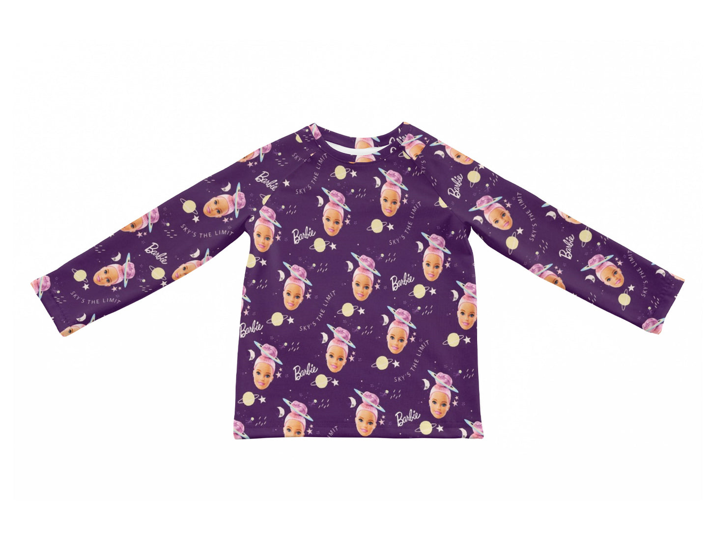 Jersey Stoff - Barbie - Sky's the Limit, lila