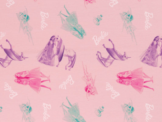 Jersey Stoff - Barbie - hellrosa
