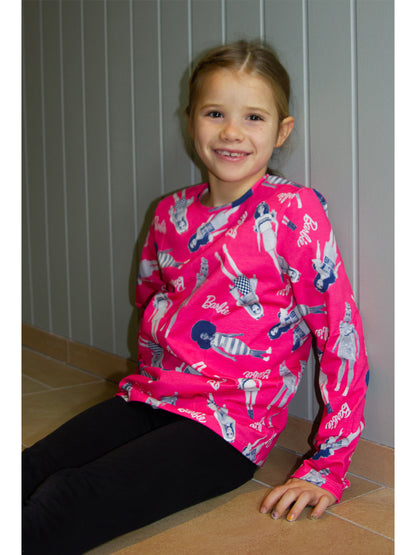 Jersey Stoff - Barbie - pink