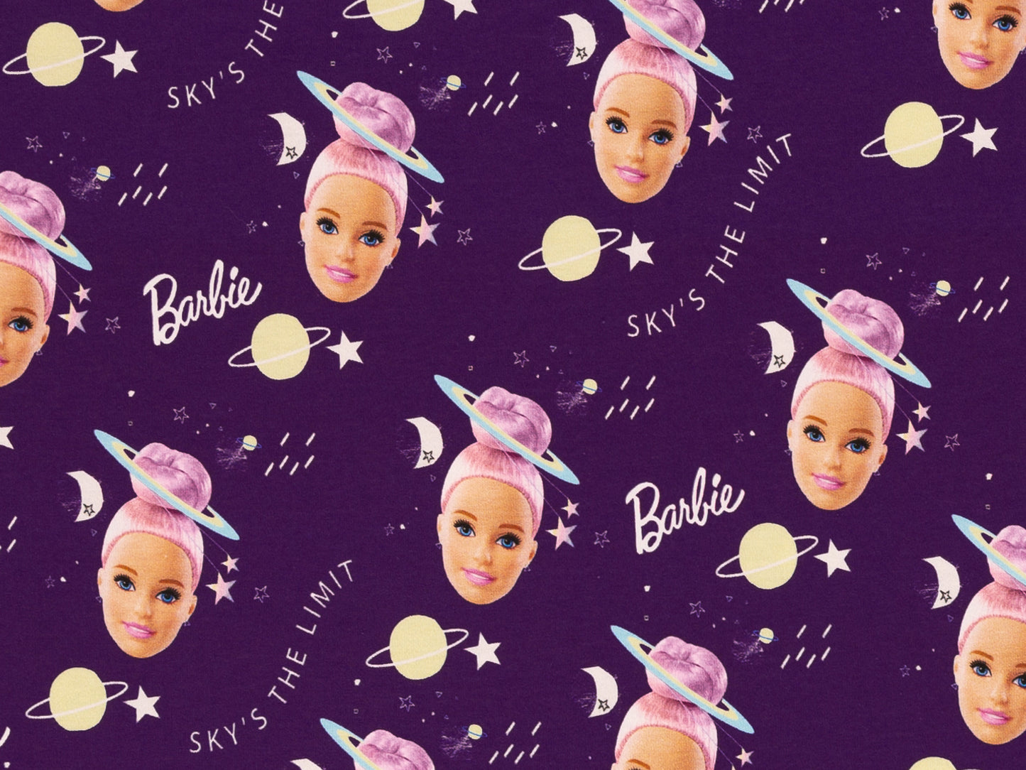 Jersey Stoff - Barbie - Sky's the Limit, lila