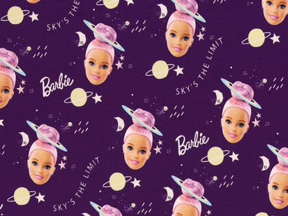 Jersey Stoff - Barbie - Sky's the Limit, lila