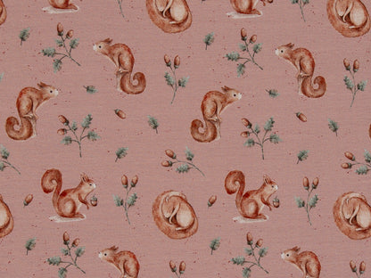 Jersey Fabric - Festive Friends - Mouse