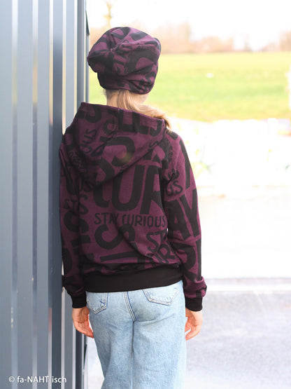 French Terry Stoff - Thorsten Berger Stay Curious - Schrift Kombistoff