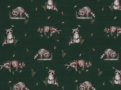 Jersey Stoff - Life in the Forest - Waschbär