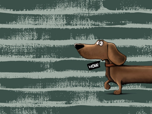 French Terry PANEL - Thorsten Berger - Dachshund Berny