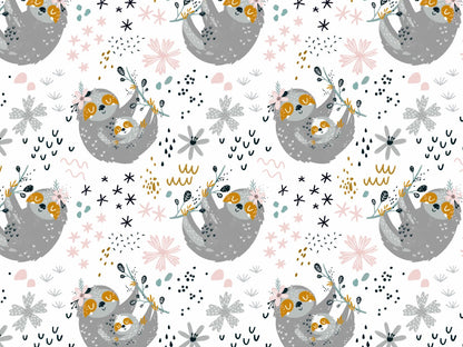 stoff-jersey-baumwolle-baumwolljersey-tier-faultier-baby-jungel-safri-wildtier-blumen-monstera-blaetter