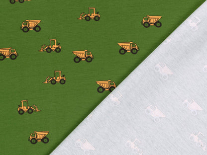 Jersey fabric - building blocks - mud, light