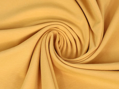 stoff-jersey-baumwolle-baumwolljersey-uni-einfarbig-jella-033-altgelb