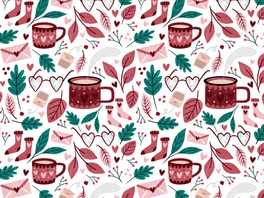 stoff-jersey-baumwolle-baumwolljersey-valentinstag-cozy-valentines-day-tasse-socken-blaetter