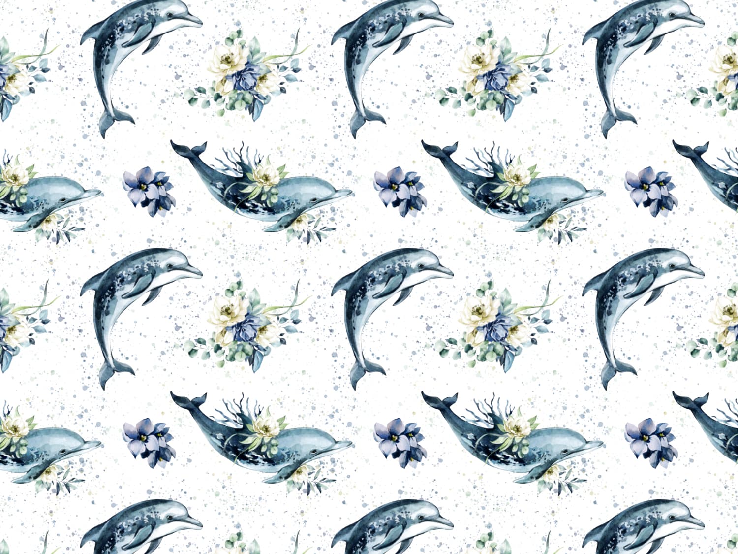 stoff-jersey-baumwolle-baumwolljersey-watercolor-aquarell-delfin-kleckse-blumen-blau-2