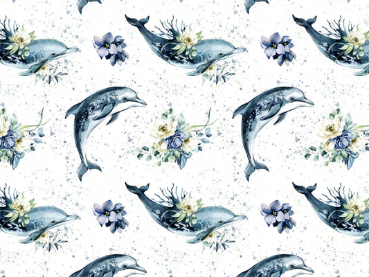 stoff-jersey-baumwolle-baumwolljersey-watercolor-aquarell-delfin-kleckse-blumen-blau