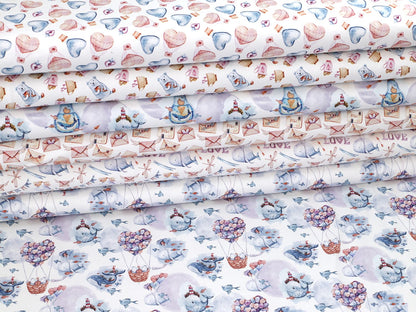 stoff-jersey-baumwolle-baumwolljersey-watercolor-aquarell-fruehling-sommer-maritim-nautical-marine-kleiner-matrose-wal-herz-libelle-vogel-love-kombi-heissluftballon-ballon-serie