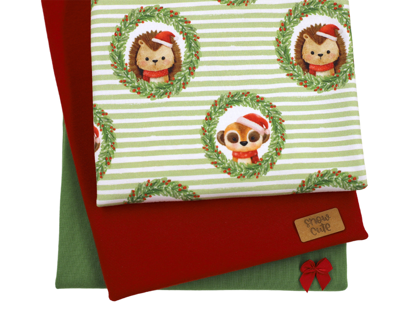Tissu jersey - Festive Friends - Souris