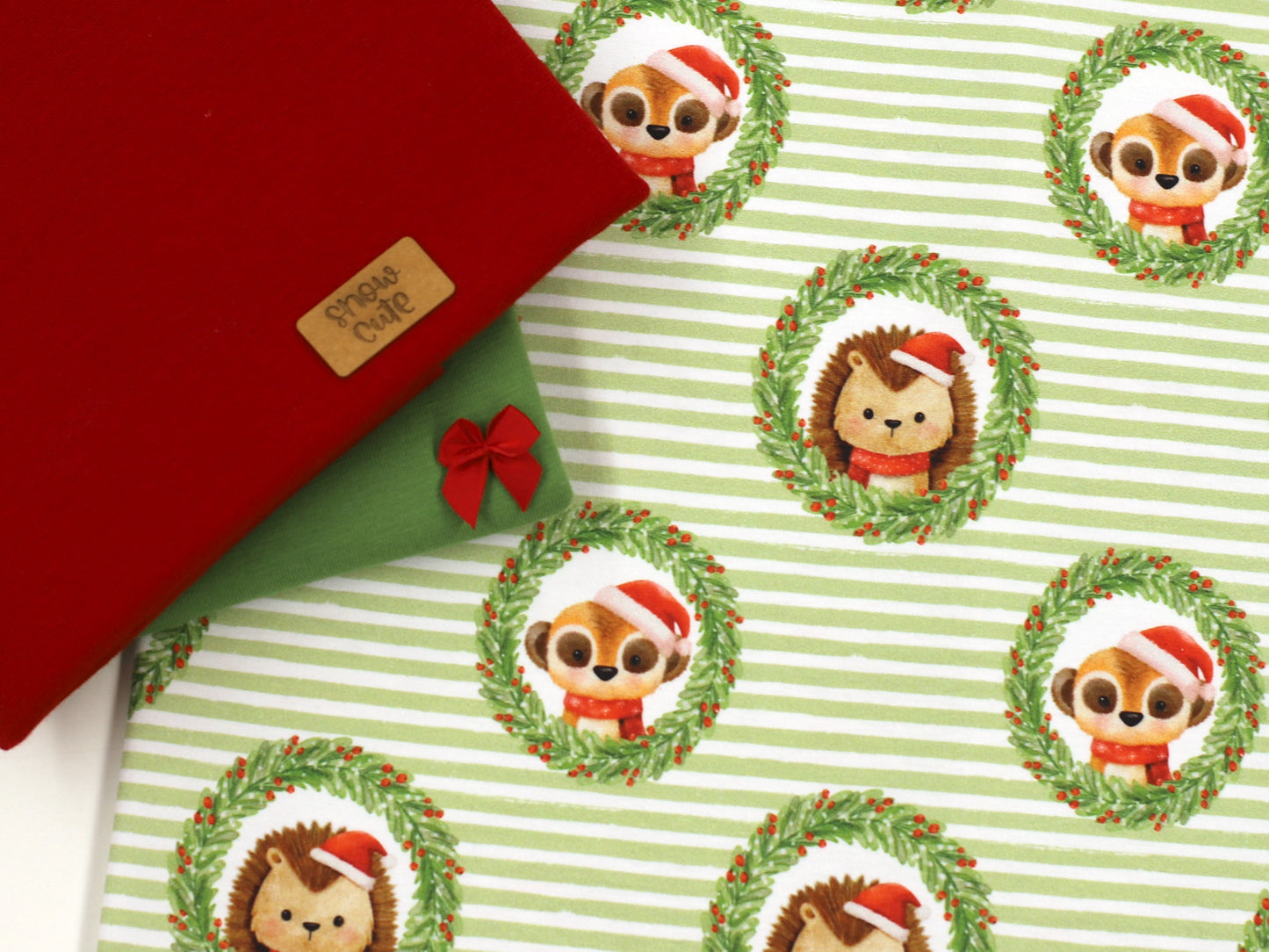 Tissu jersey - Festive Friends - Souris