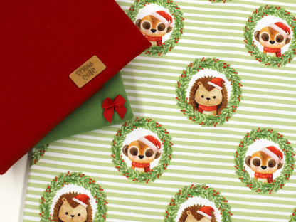 Tissu jersey - Festive Friends - Souris