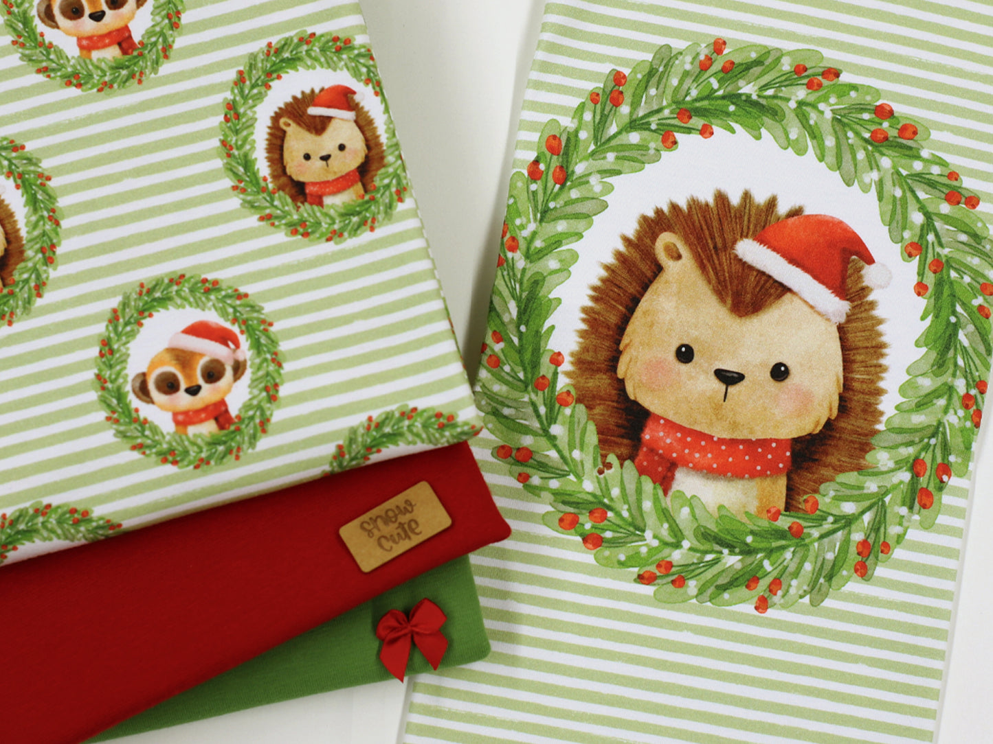 Tissu jersey - Frosty Friends PANEL - Sapin de Noël