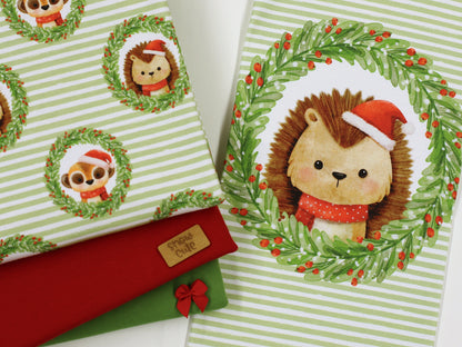 Tissu jersey - Frosty Friends PANEL - Sapin de Noël