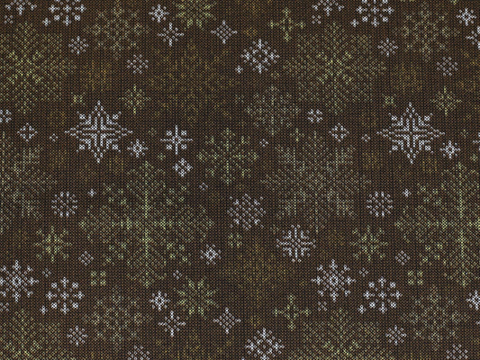 stoff-jersey-baumwolle-baumwolljersey-weihnachten-strickmuster-optik-schneeflocken-braun-2