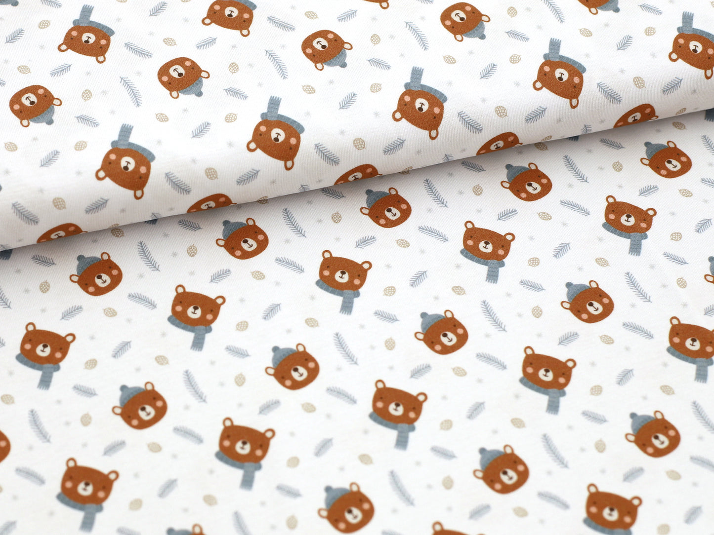 Jersey Stoff - Winter Teddy