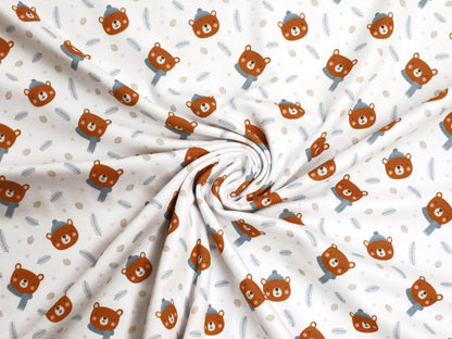 Jersey Stoff - Winter Teddy
