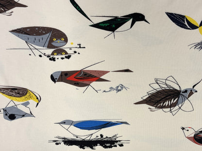 Jersey Stoff - Western Birds, creme