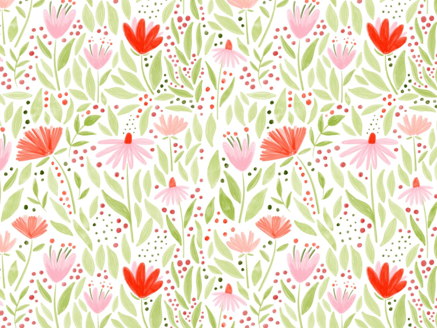 stoff-jersey-baumwolljersey-baumwolle-meterware-kathi-kunterbunt-eigenproduktion-blumen-floral-fruehling-sommer-gruen-rot-rosa-2