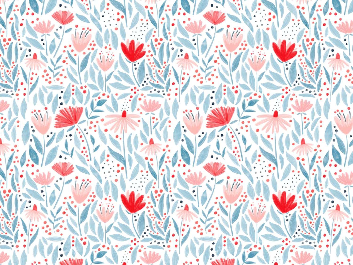 stoff-jersey-baumwolljersey-baumwolle-meterware-kathi-kunterbunt-eigenproduktion-blumen-floral-fruehling-sommer-helles-polarblau