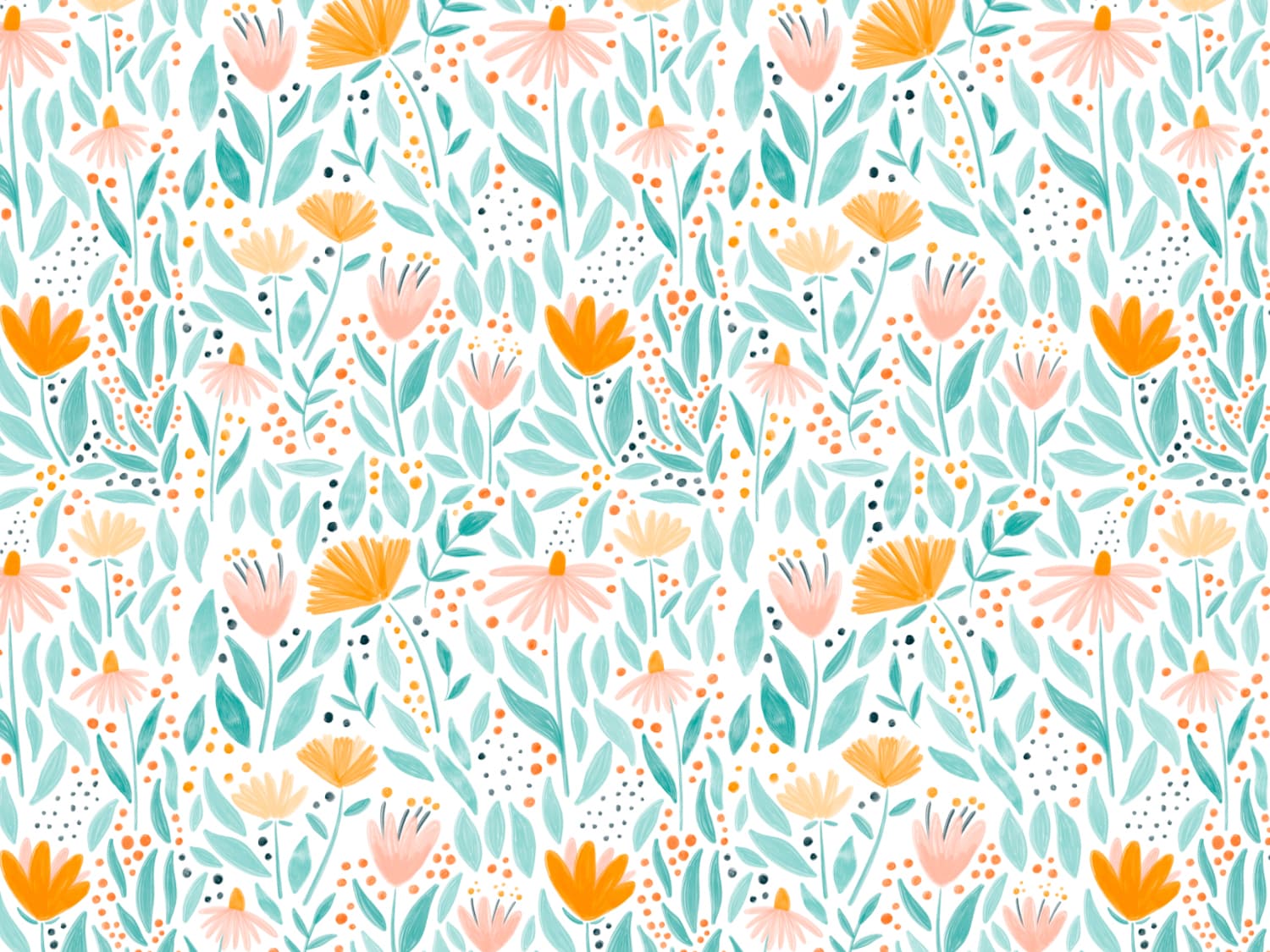 stoff-jersey-baumwolljersey-baumwolle-meterware-kathi-kunterbunt-eigenproduktion-blumen-floral-fruehling-sommer-mint