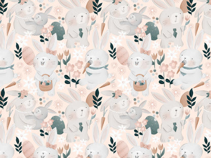 stoff-jersey-baumwolljersey-meterware-hasen-ostern-serie-hasen-picknick-blassapricot-hasenfamilie