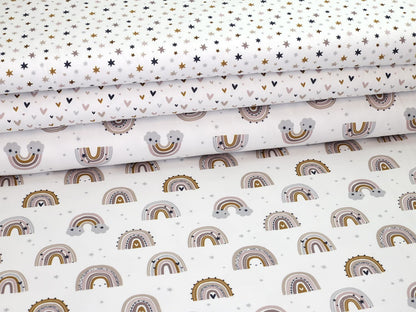 stoff-jersey-regenbogen-gesicht-smiley-herzen-tupfen-sterne-erdfarben-serie