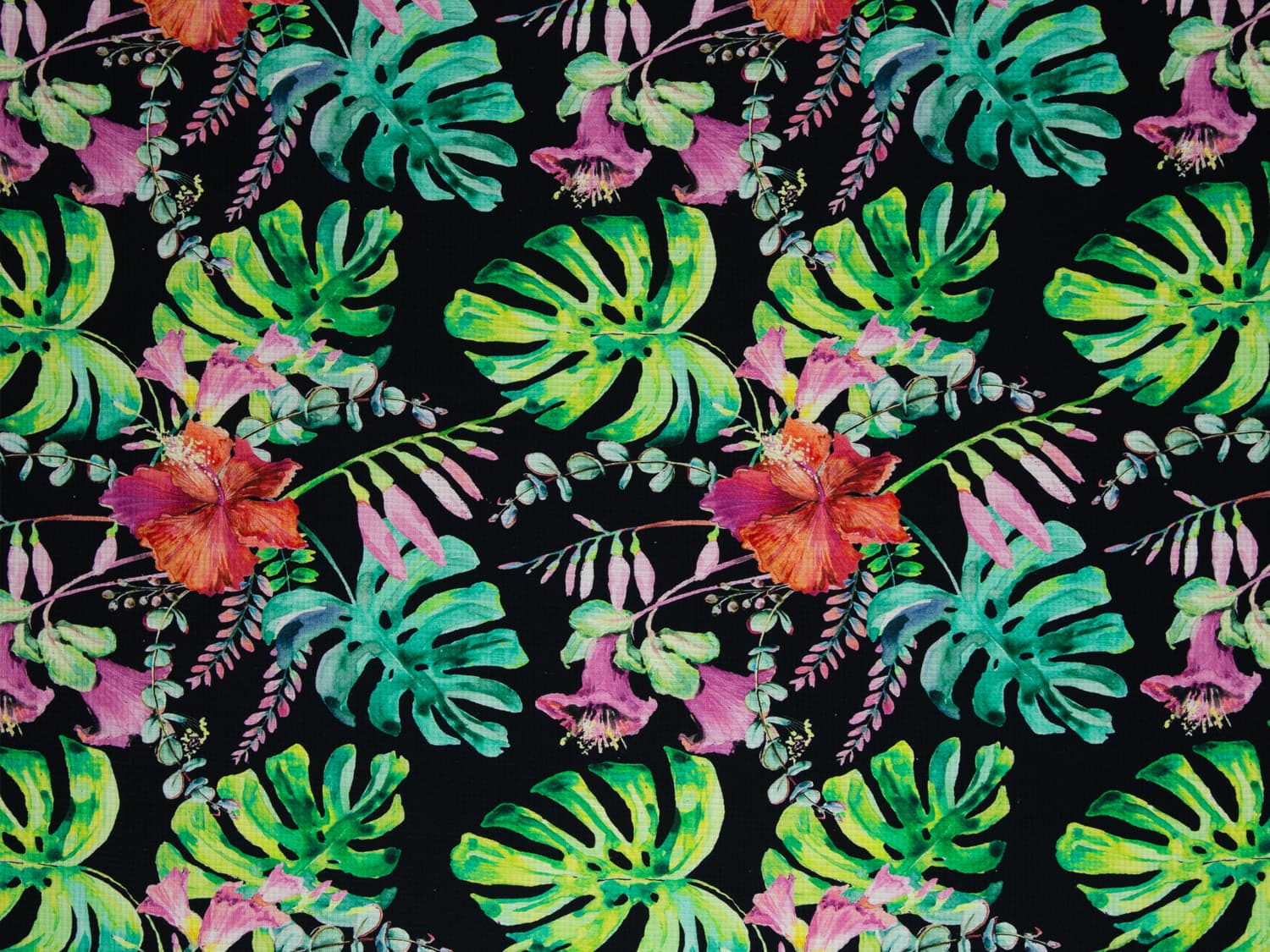 stoff-jersey-waffel-waffeljersey-swafing-hibiskus-monstera-schwarz-2