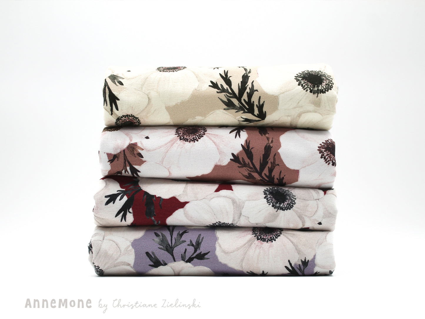 Modal French Terry - Annemone - weinrot