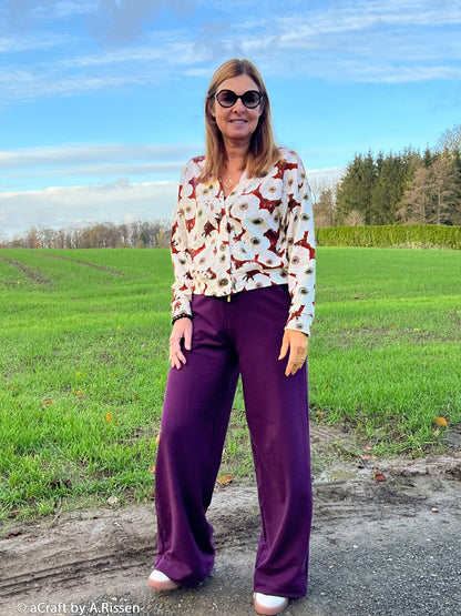 Modal French Terry - Annemone - weinrot