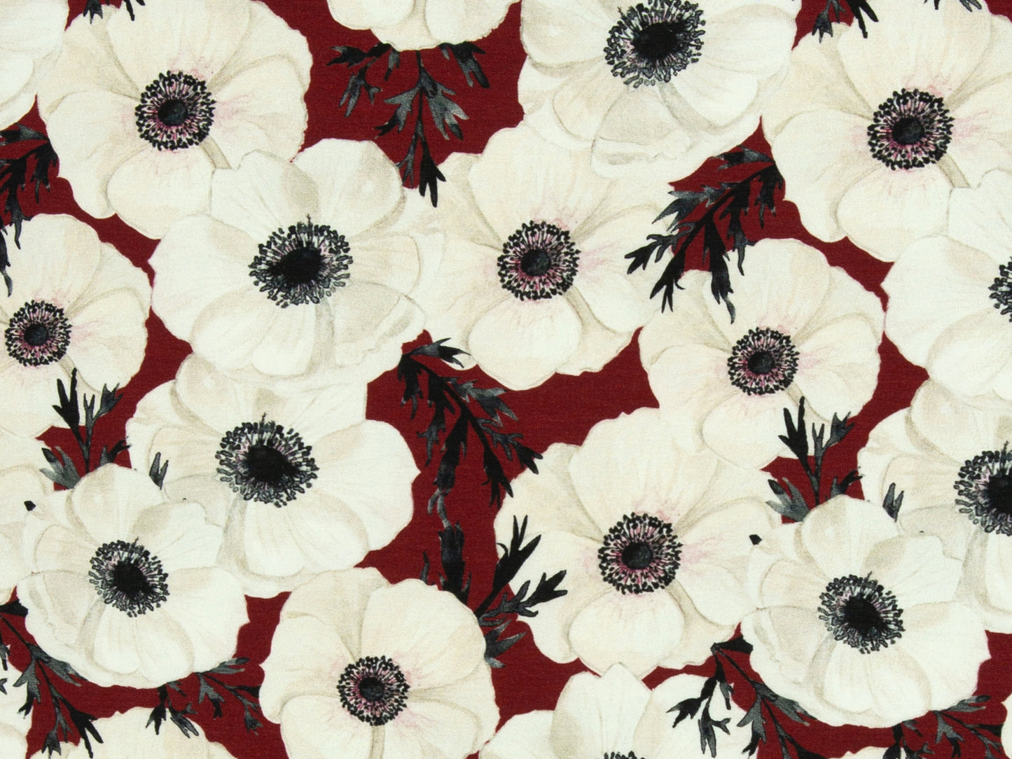 Modal French Terry - Annemone - weinrot