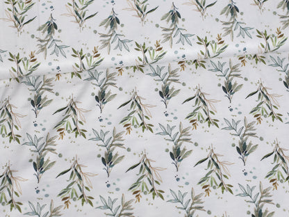 Modal jersey fabric - leaves &amp; splashes