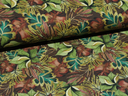 Tissu mousseline - pissenlits - marine