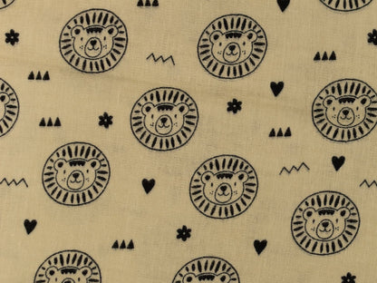 stoff-musselin-baumwolle-baumwollstoff-loewe-schwarz-sand