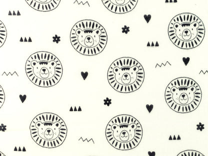 stoff-musselin-baumwolle-baumwollstoff-loewe-schwarz-wollweiss