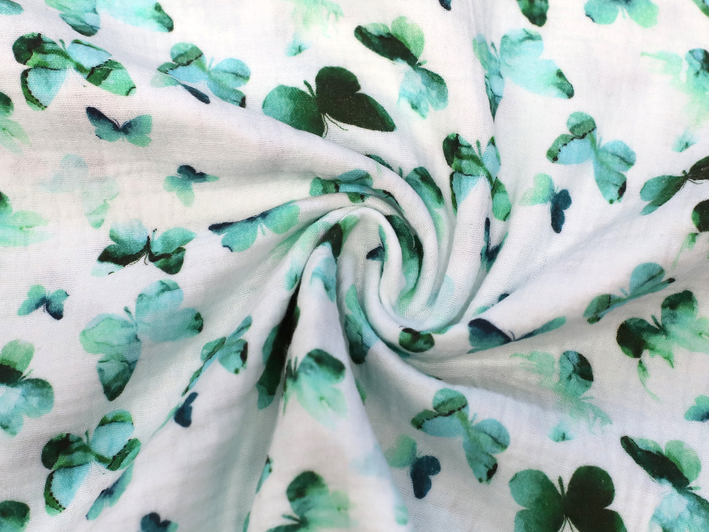 Tissu mousseline - pissenlits - marine
