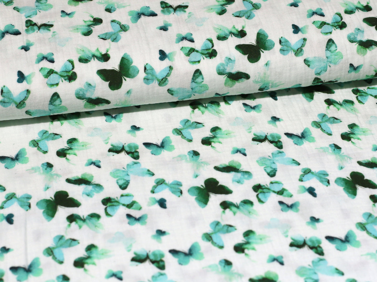 Tissu mousseline - pissenlits - marine