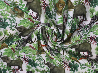 Musselin Stoff - Wildtiere